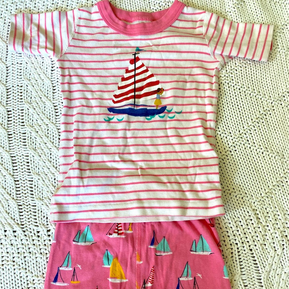 Hanna Andersson Pink Sailboat Pajamas Size 4/Euro 100 cm